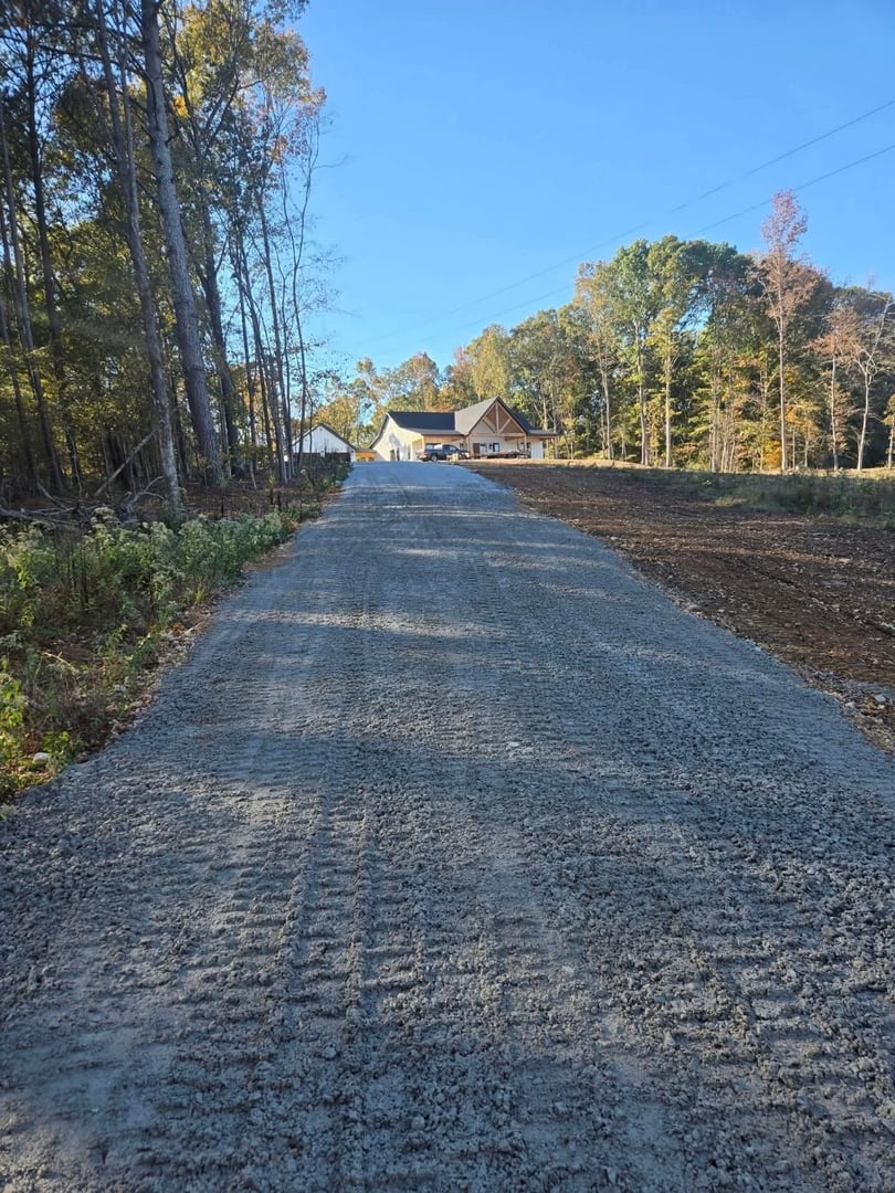 BusbysLand new gravel driveway installation to home