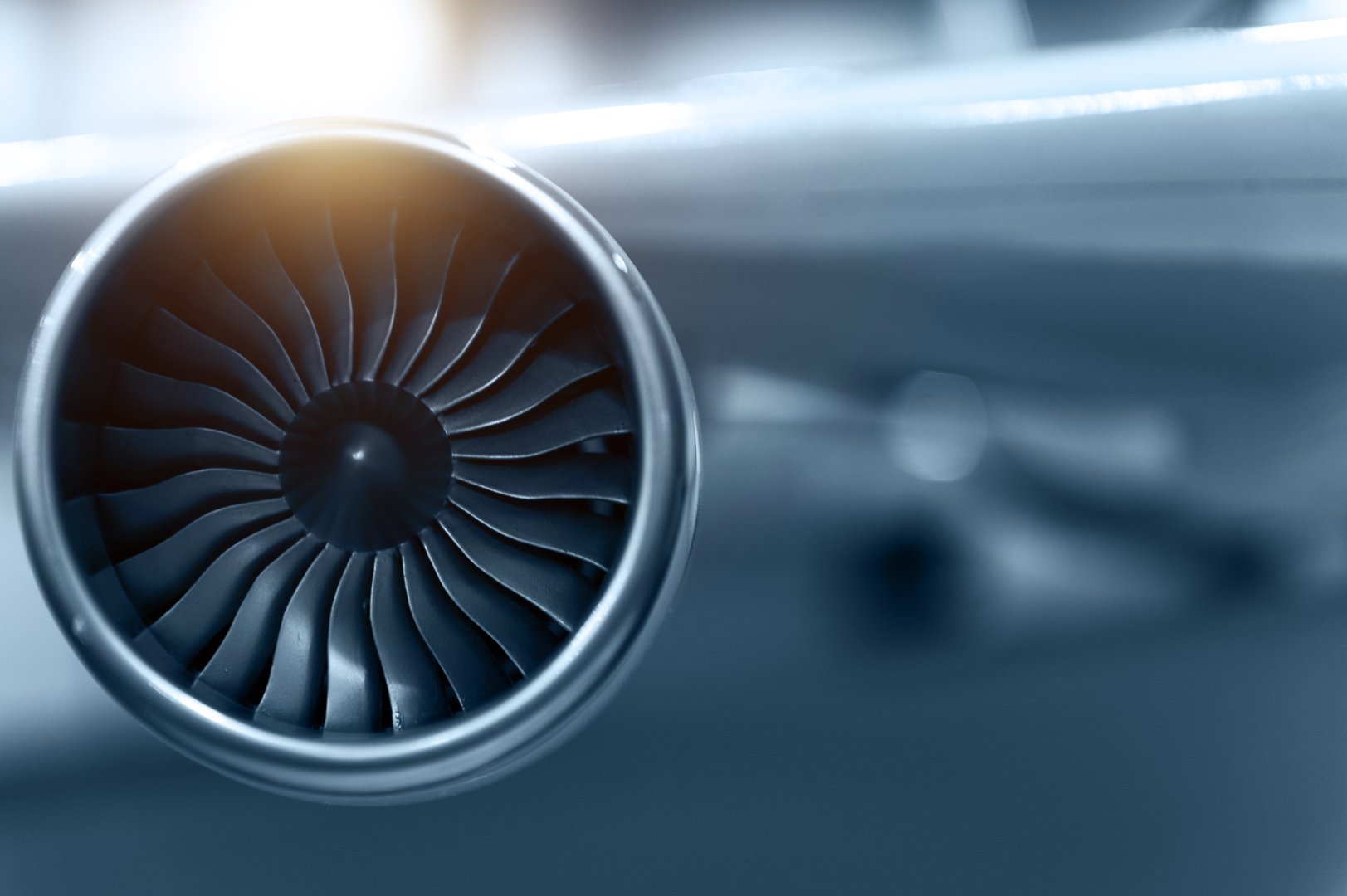 Closeup of areoplane model engine