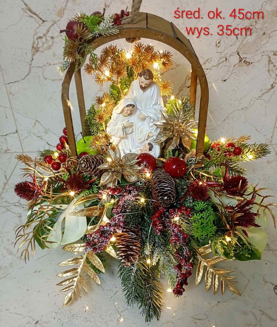 Bożonarodzeniowa kompozycja kwiatowa