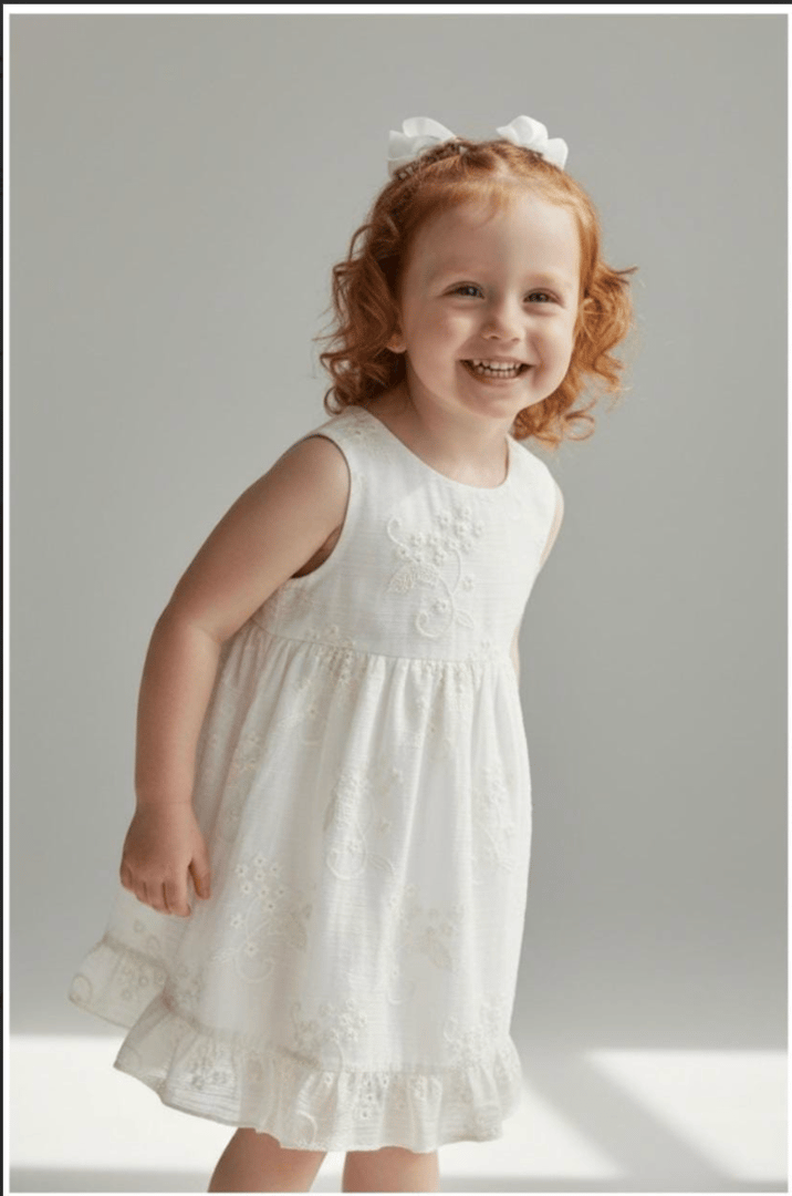 Vestido blanco bordado