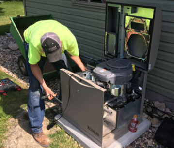 Home standby generator automatic backup power