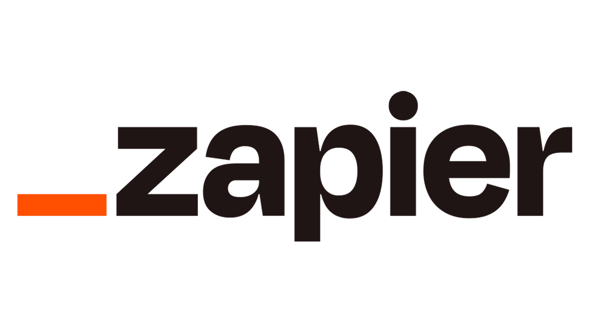 Zapier logo with black text and an orange underscore at the beginning.