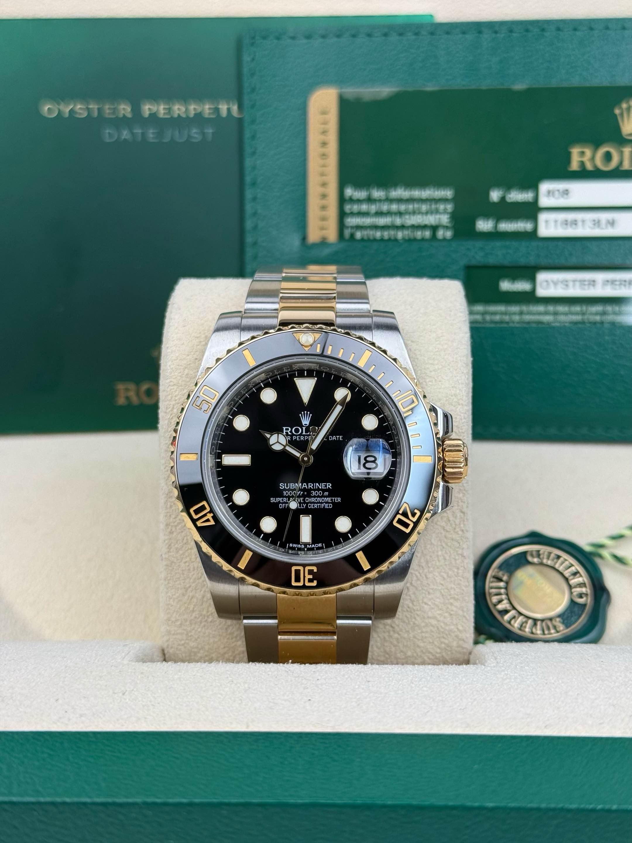 Rolex Submariner Black and Gold Two Tone