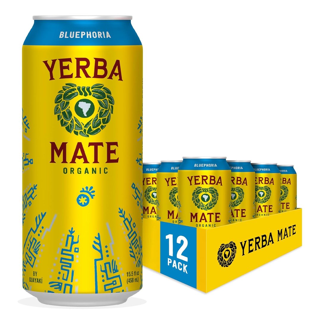 Yerba Madre Organic Yerba Mate Blue Energy Drink Alternative