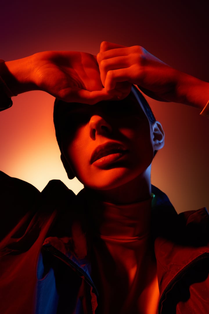 Woman with fashion hair clips