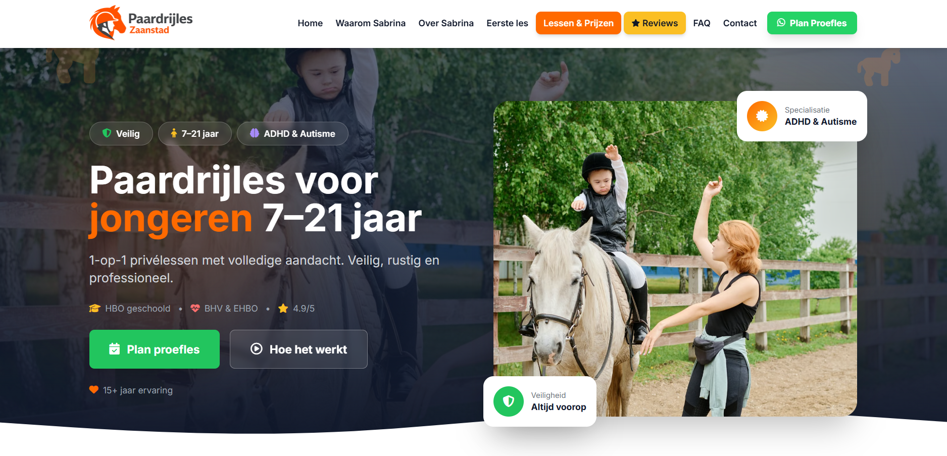 Paardrijles Zaanstad