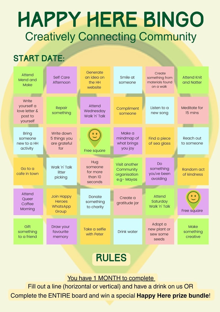 Happy Here Bingo Card