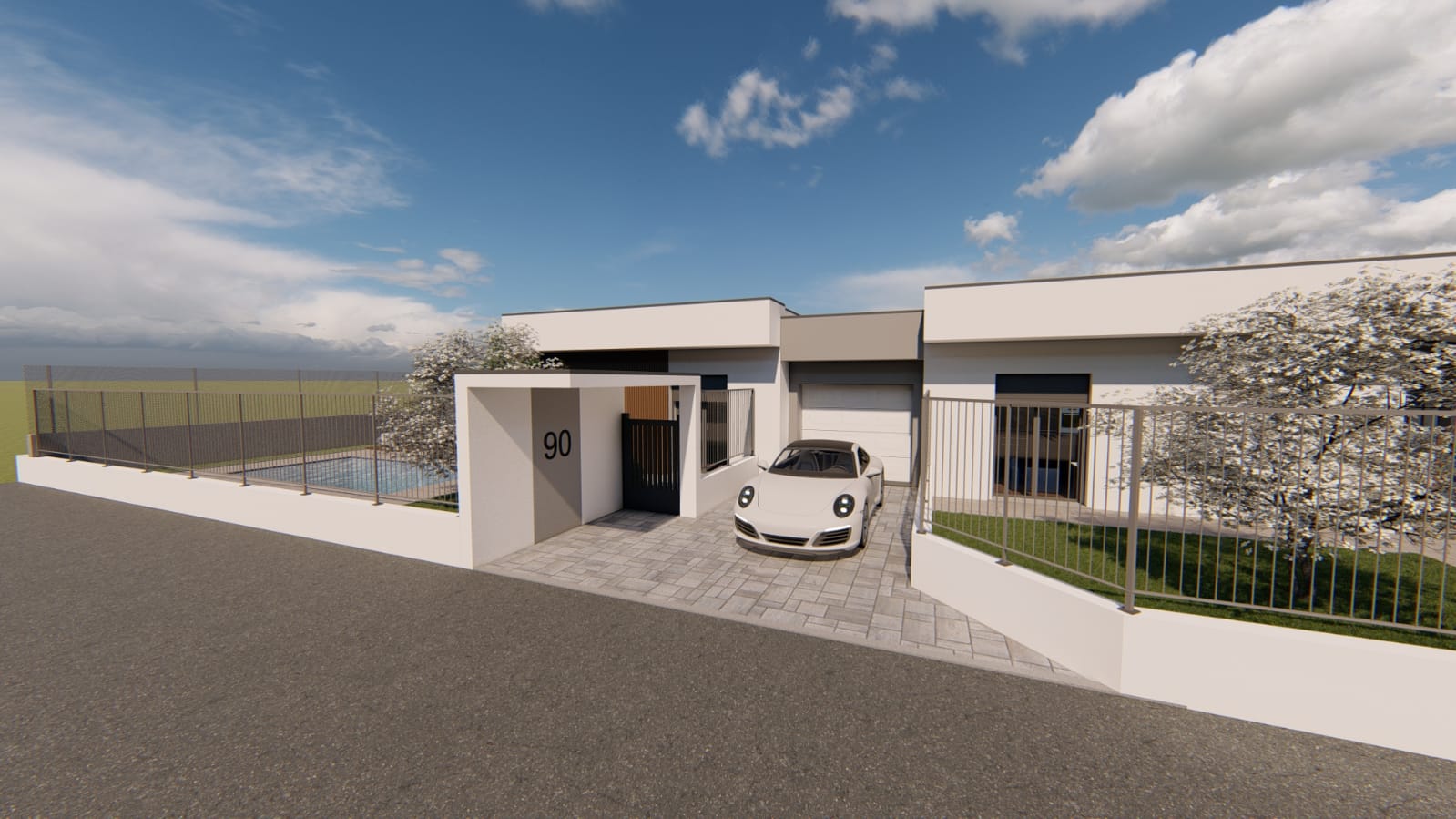 Villa con piscina - vista piscina