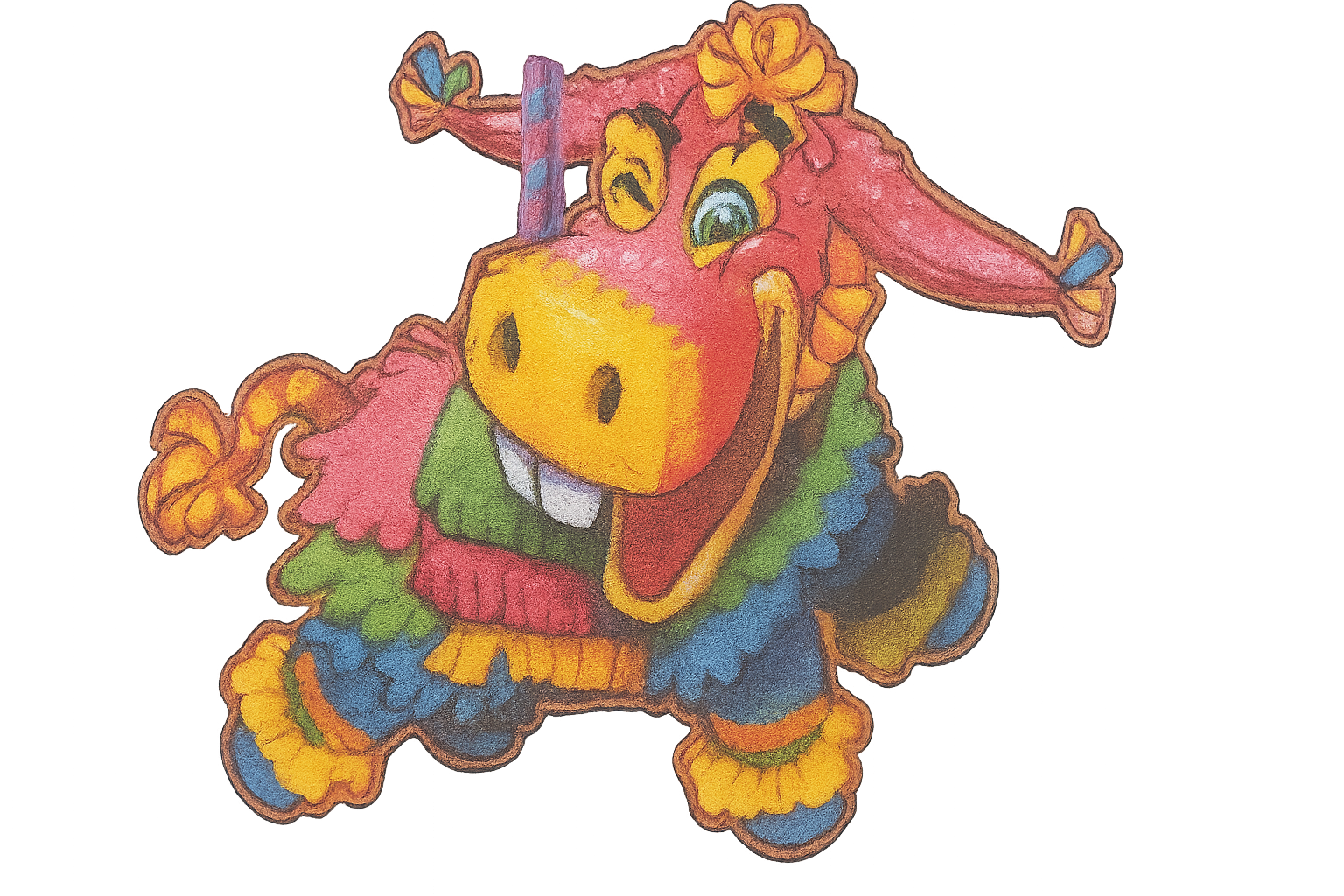 Colorful Donkey Piñata Character