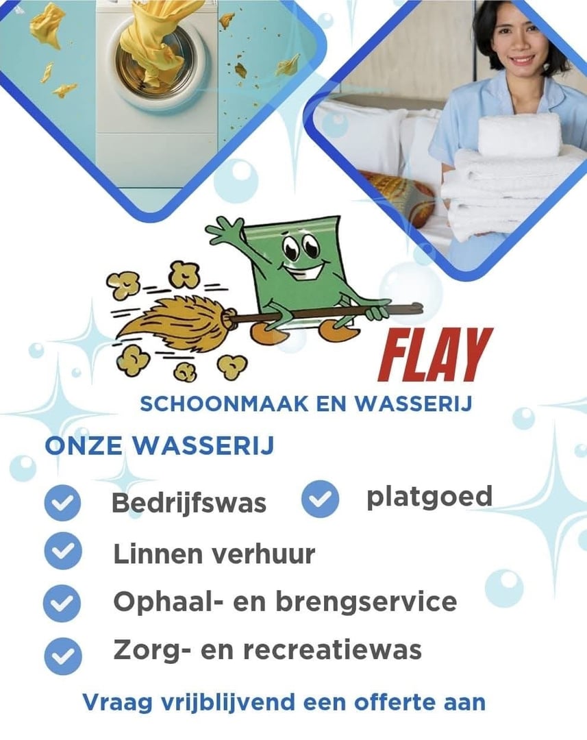 Flay Schoonmaak & Wasserij professioneel schoonmaakwerk