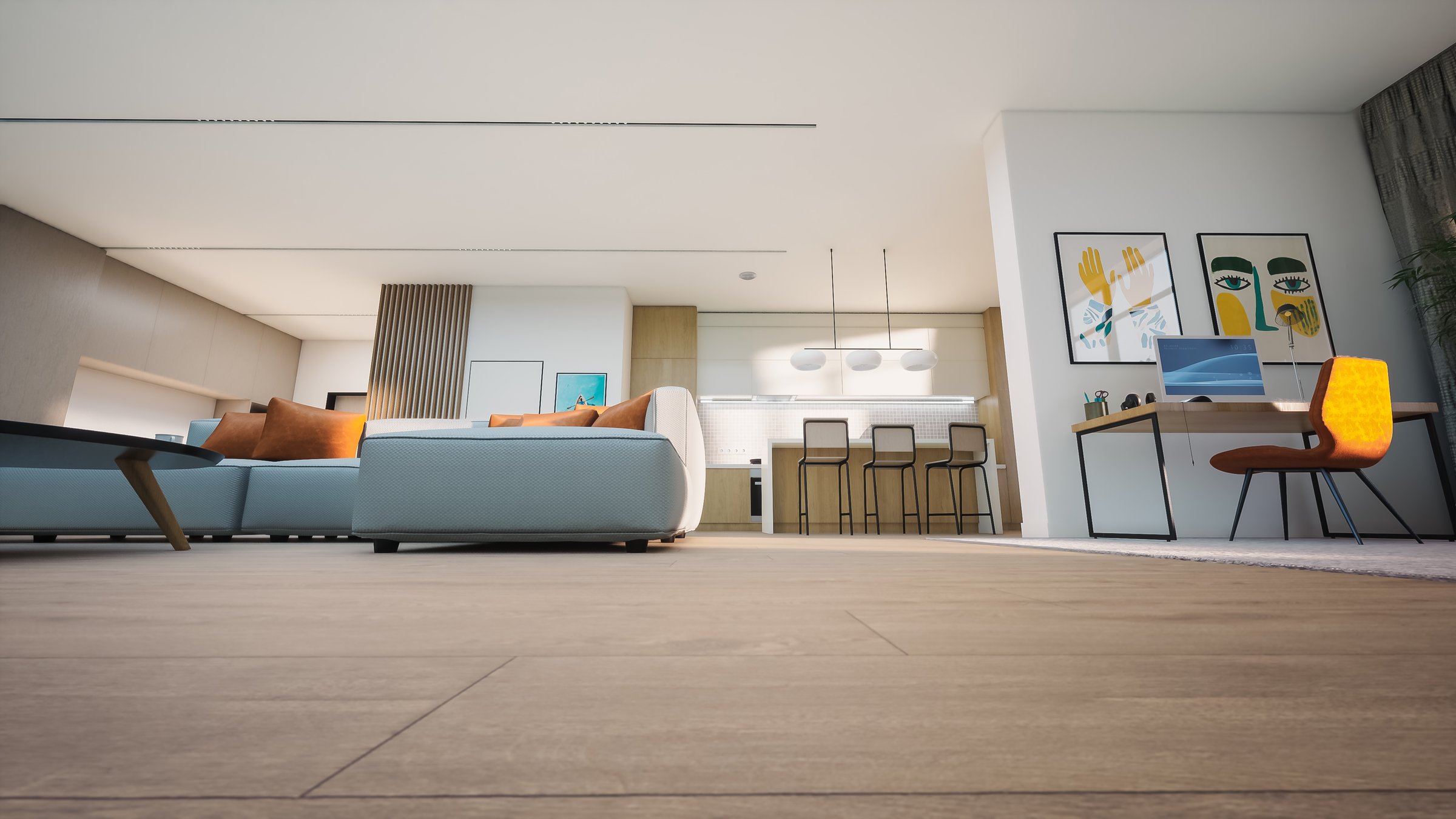 Modern Interior Design with a Fully Furnished Apartment