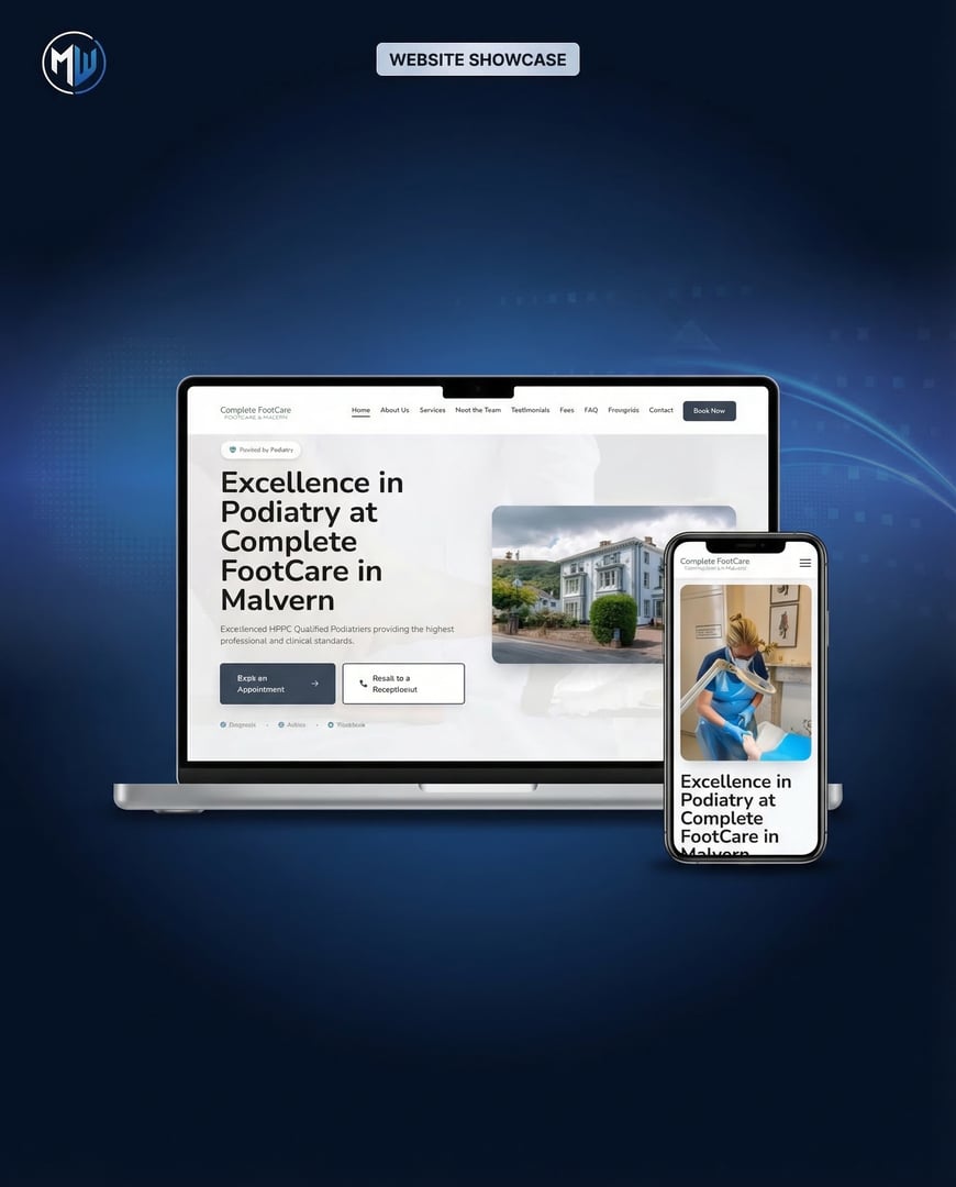 Complete FootCare Malvern website preview