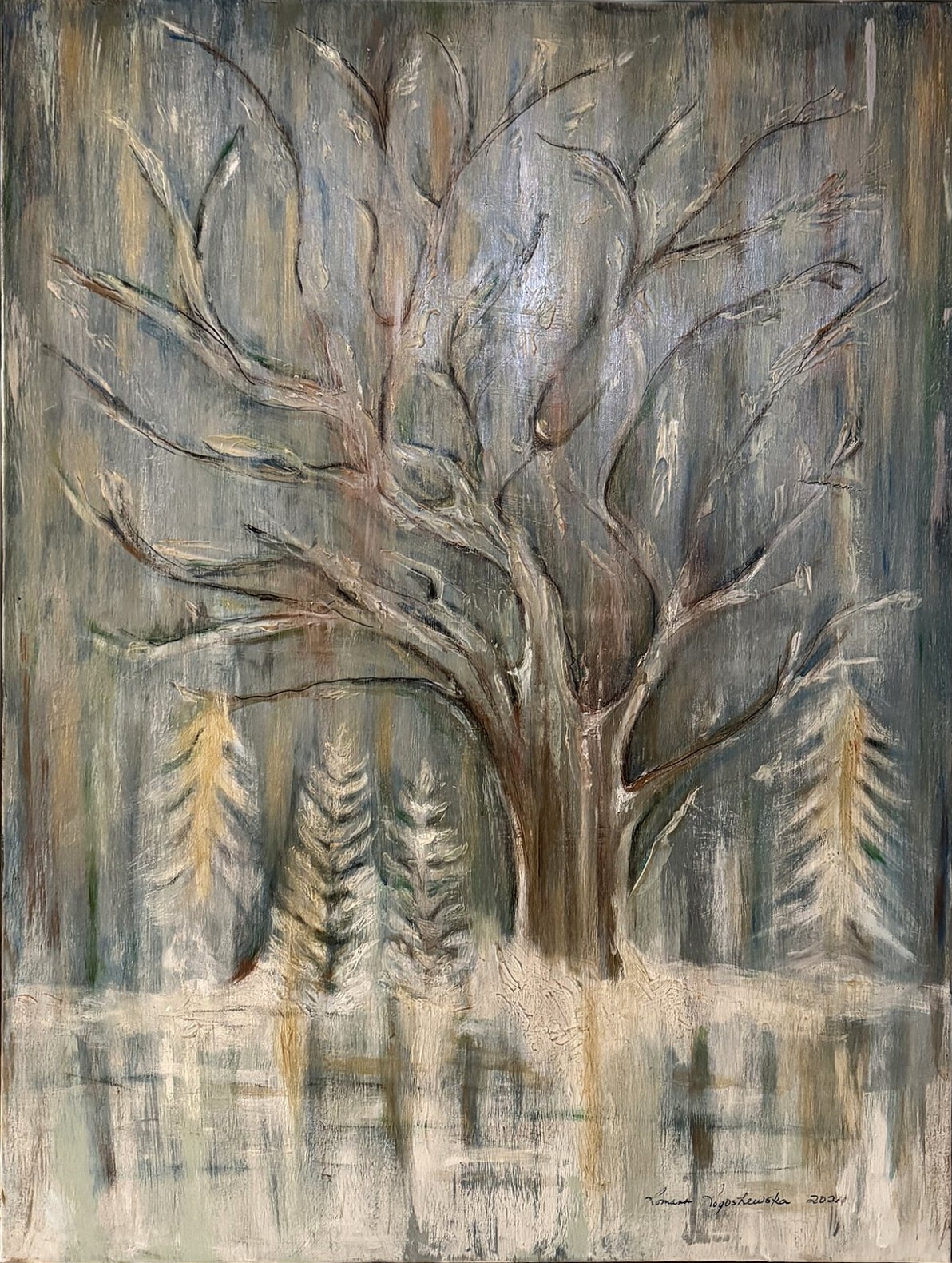 Tree painting by Romana Rogoshewska
