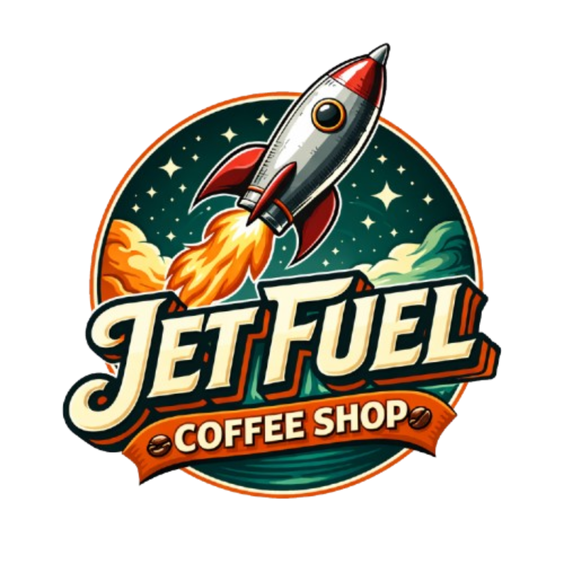 Jet Fuel Coffee Shop Logo Option 2