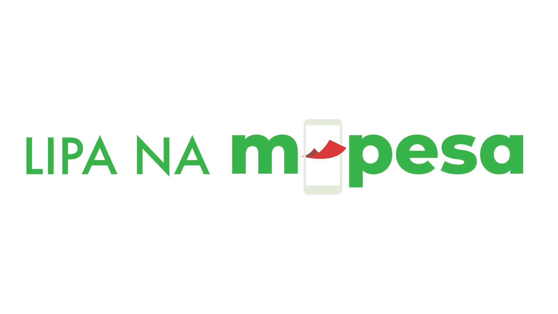 "Lipa Na Mpesa" logo with green text and a mobile phone illustration integrated into the design.