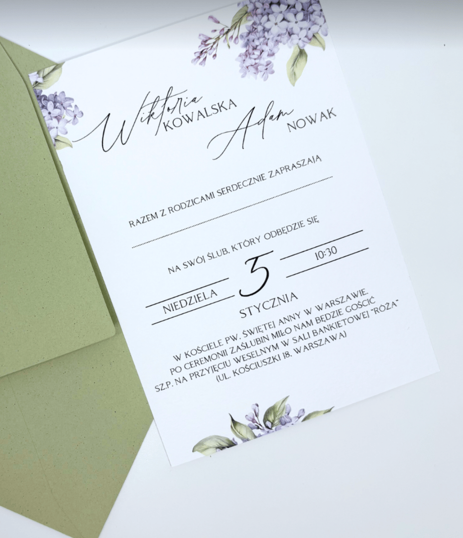 Zaproszenie kwiatowe 1