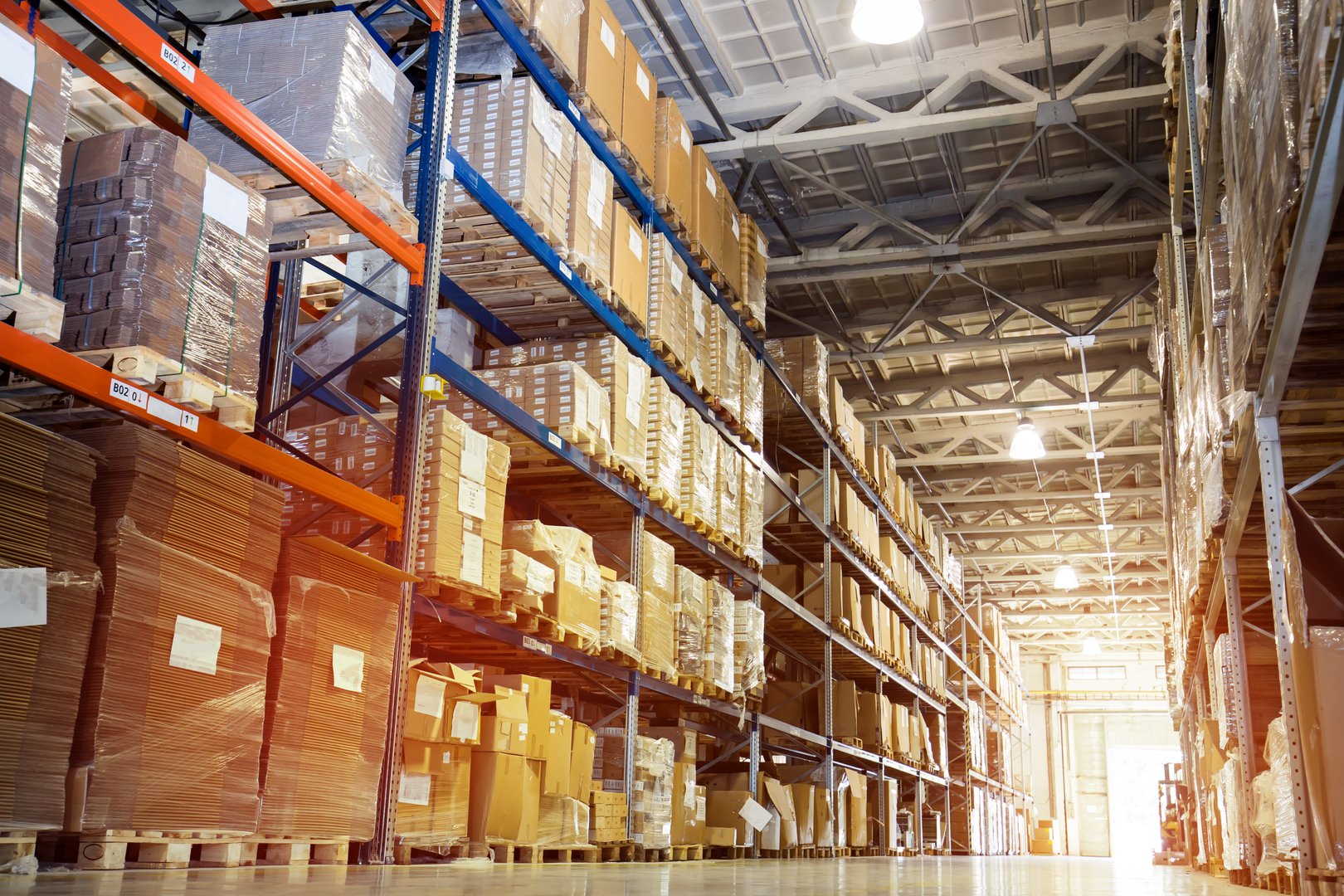 Interior of a modern warehouse
