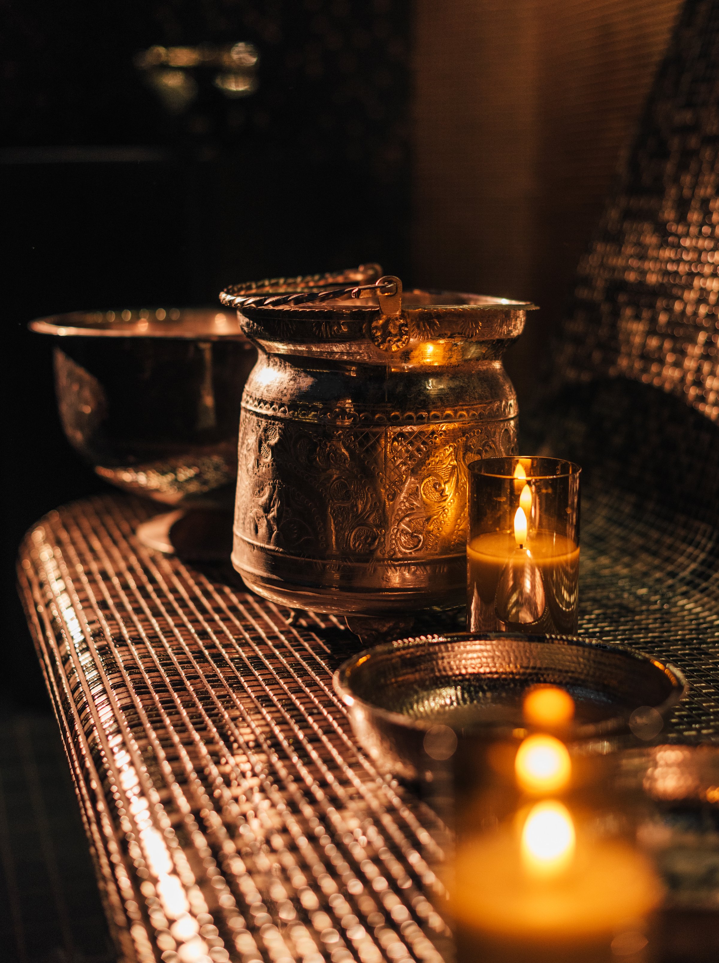 Spa atmosphere with candles
