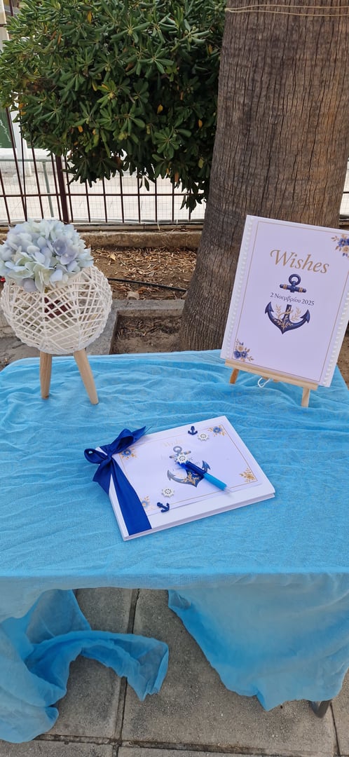 Στολισμός Navy Blue για βάπτιση - Παραμυθόκοσμος Events