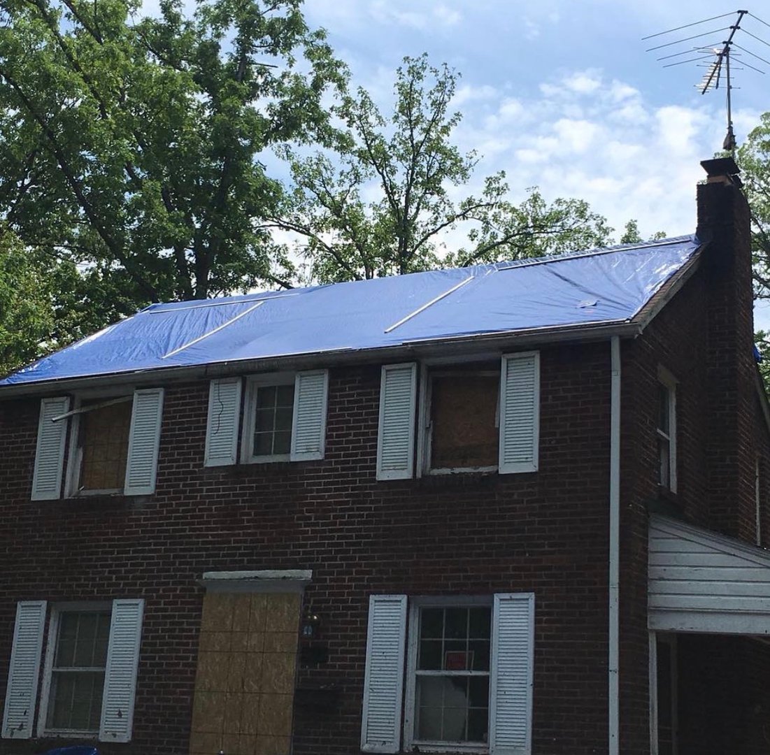 Storm damage roof repair