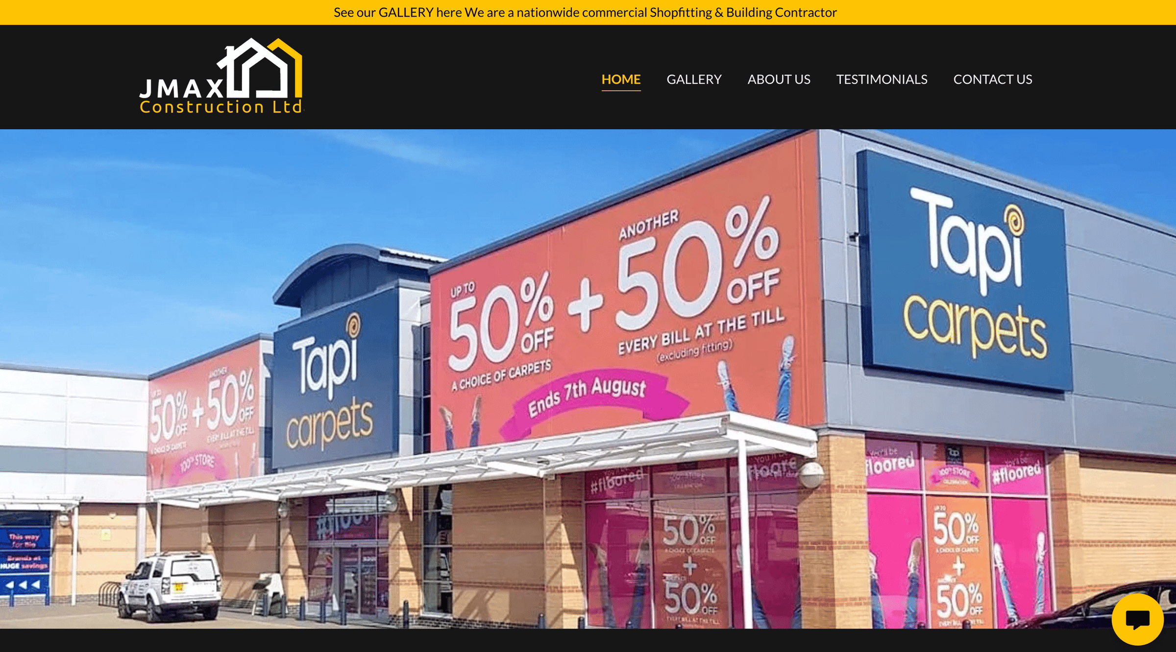 Jmax Home website example