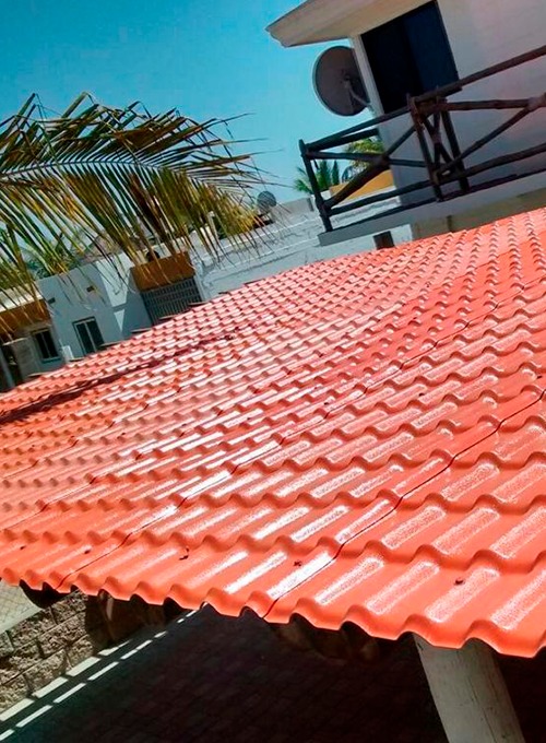 Teja Florencia PVC instalada