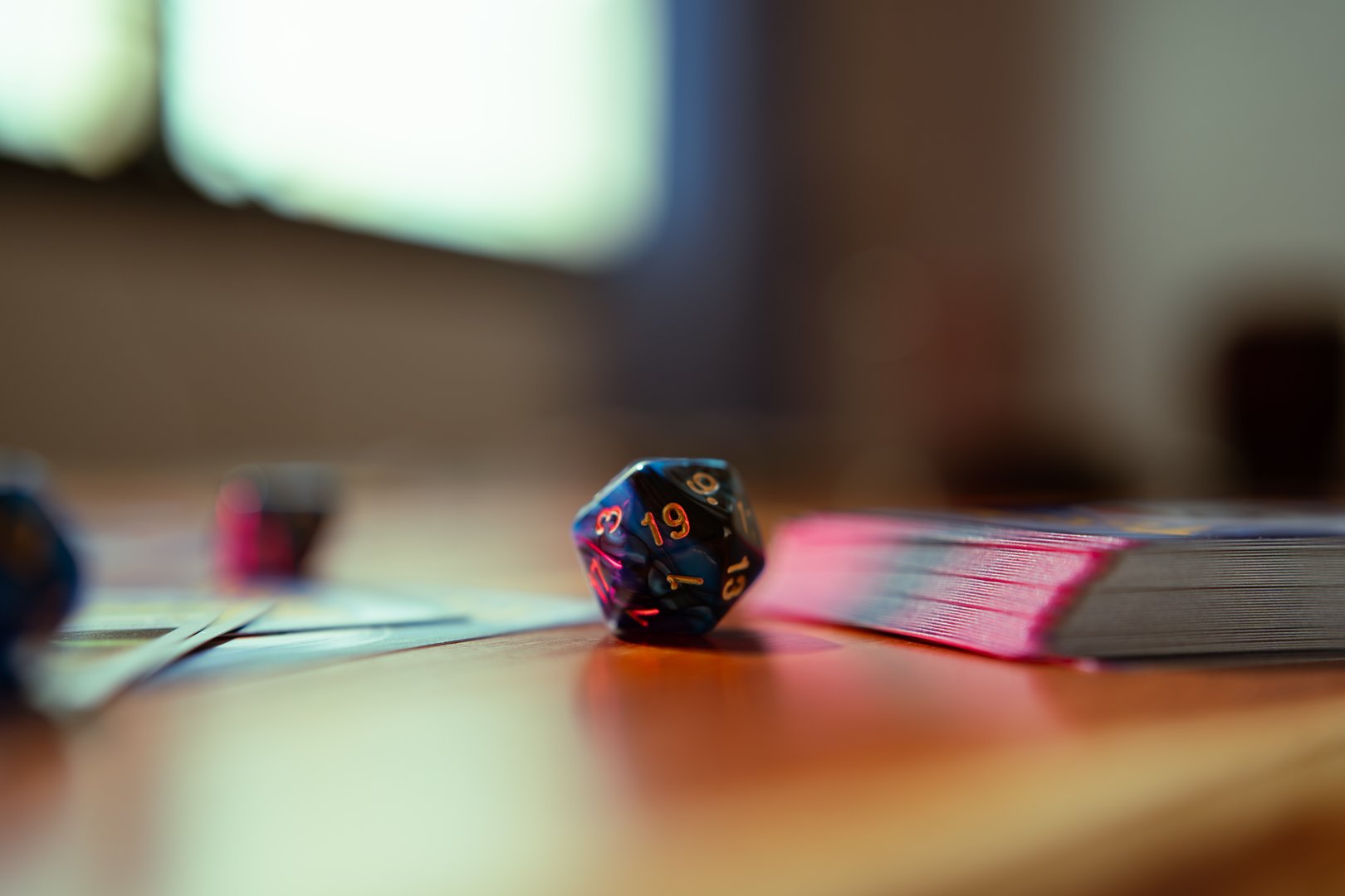 A d20 dice are often used for tabletop game