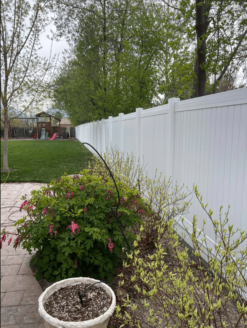 Metal fence installation project