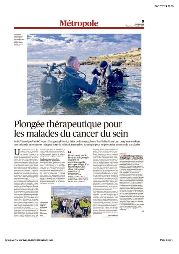 Article La Provence - Des bulles roses contre le cancer du sein