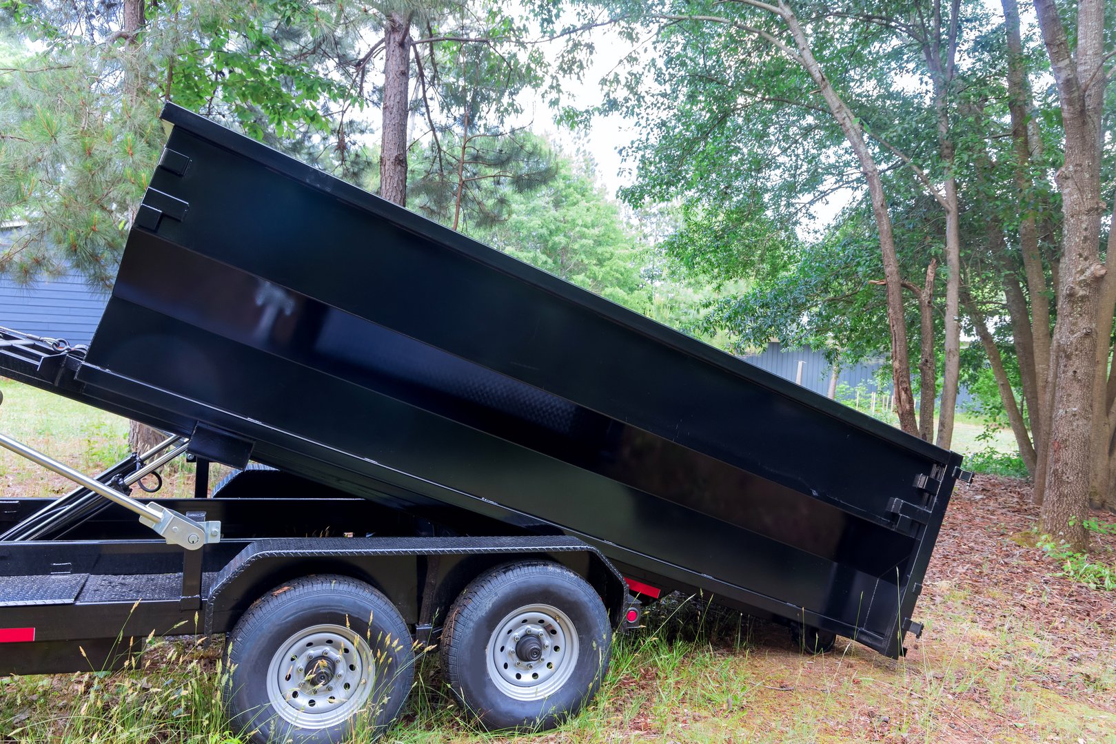 Metal container trash dumpsters for garbage recycling on construction site