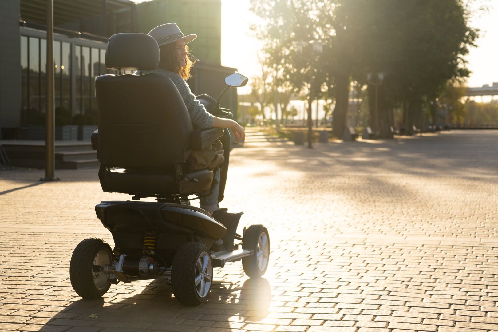Blurred Electric Wheelchair Background