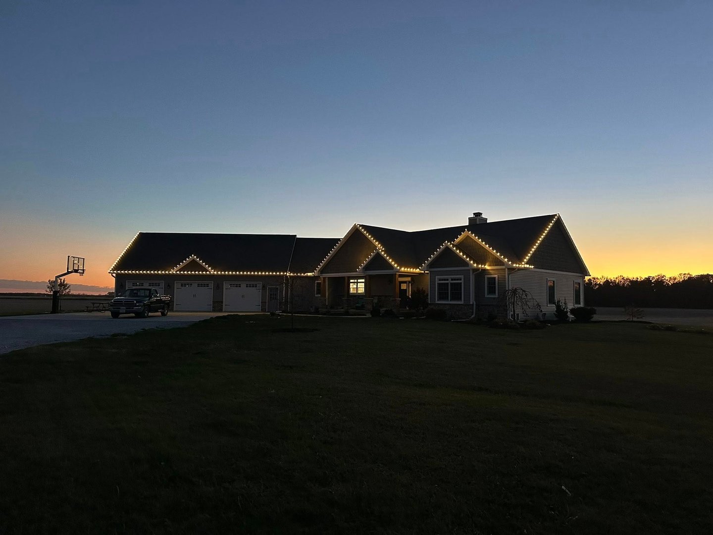 Professional holiday lighting installation