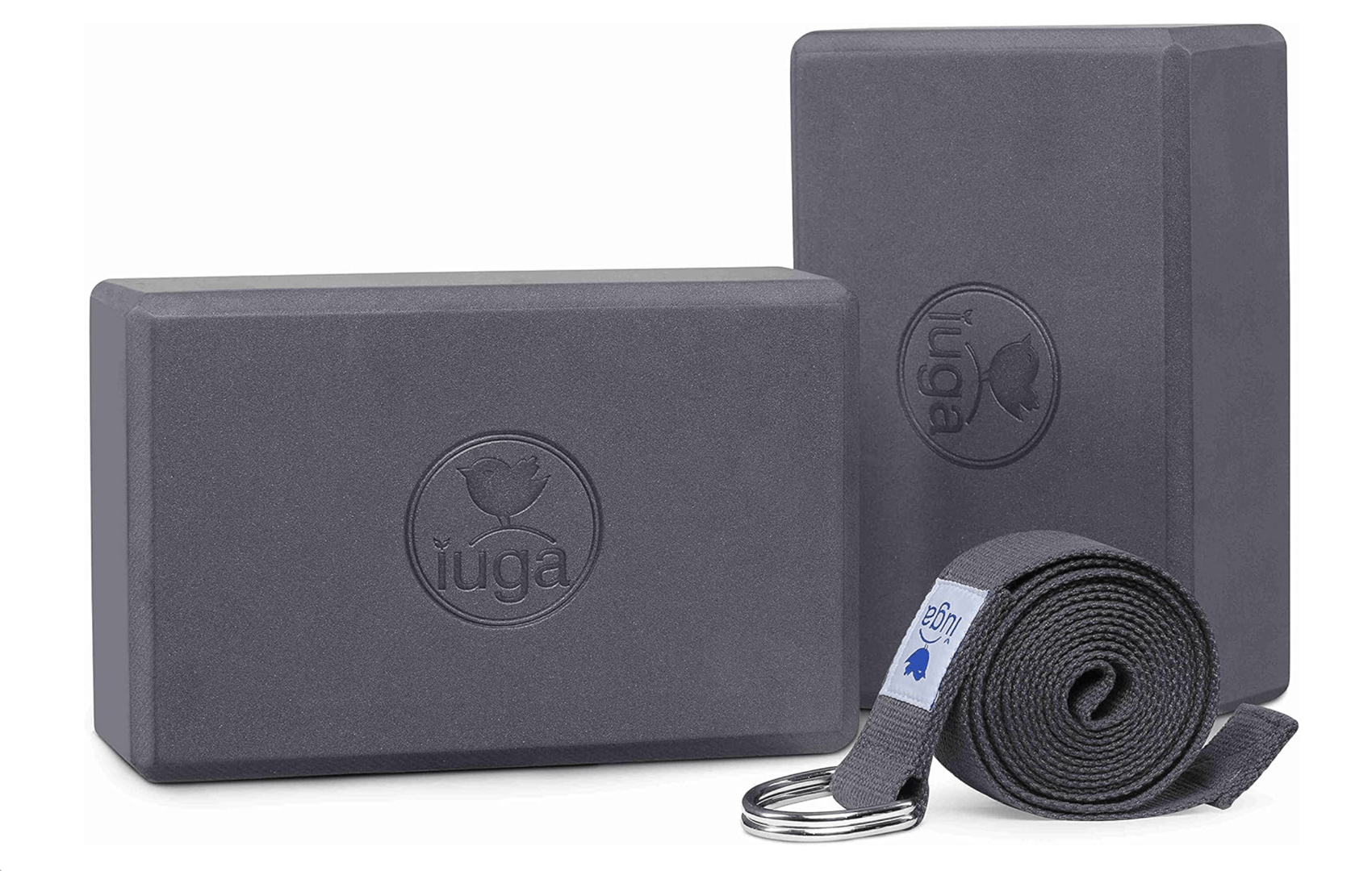 IUGA Yoga Blocks 2 Pack With Strap