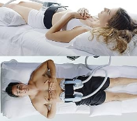 EMSlim treatment session showing professional body contouring procedure