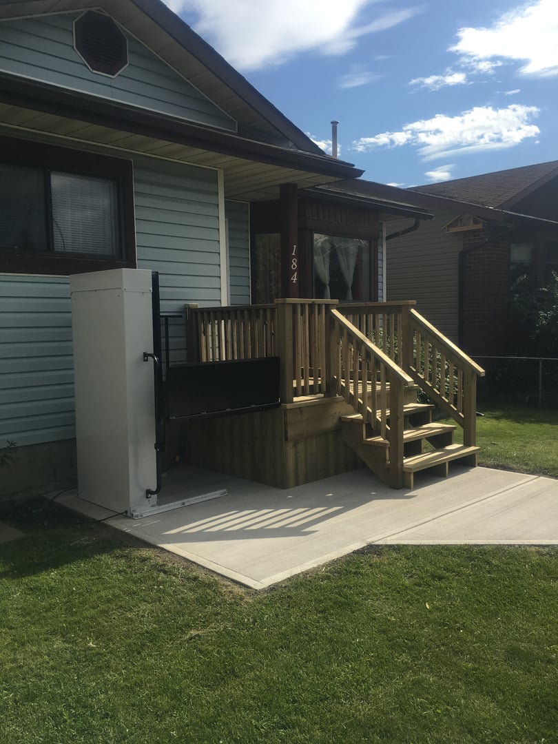 Platform lift installation detail