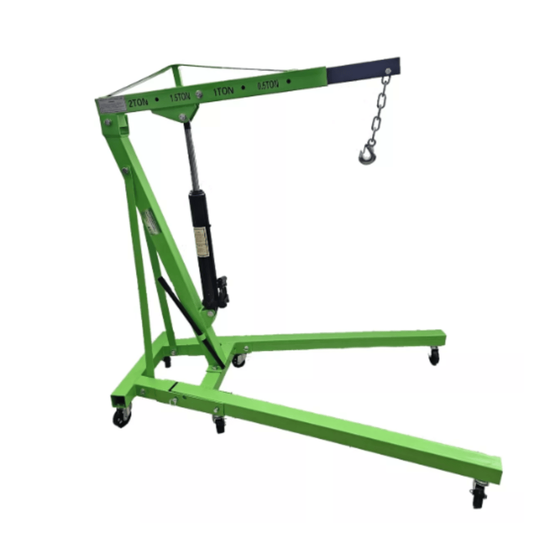 HJ045 Pluma Motor Hidráulica Plegable 2 Toneladas Uso Rudo, Doble Bomba