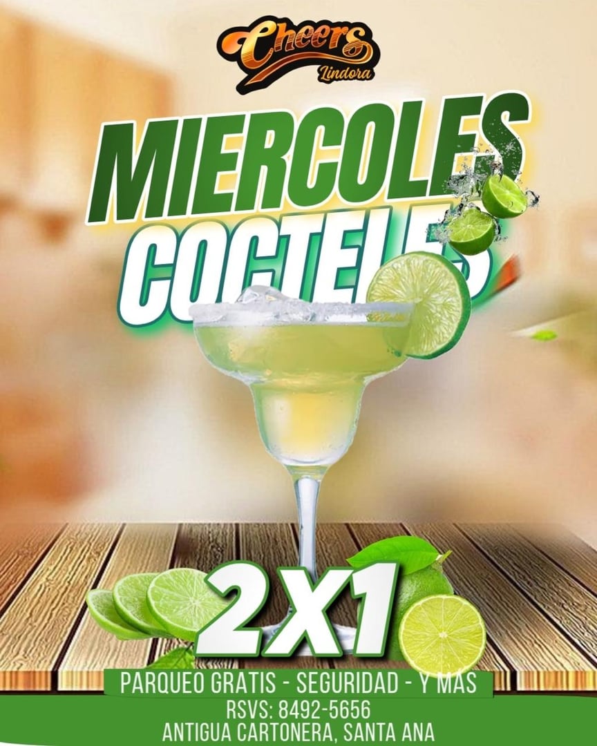 Evento Cheers Lindora - Miércoles