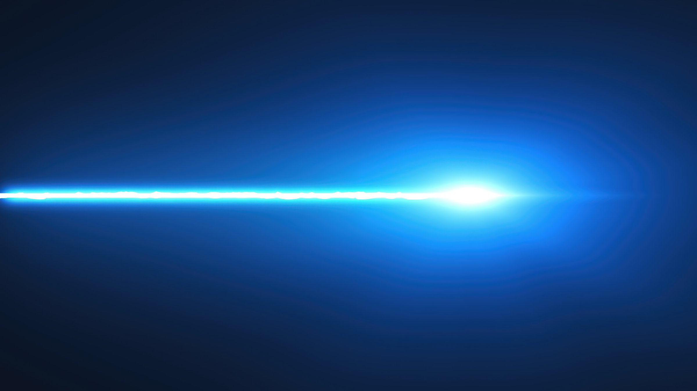 Horizontal laser beam. Computer generated 3d render