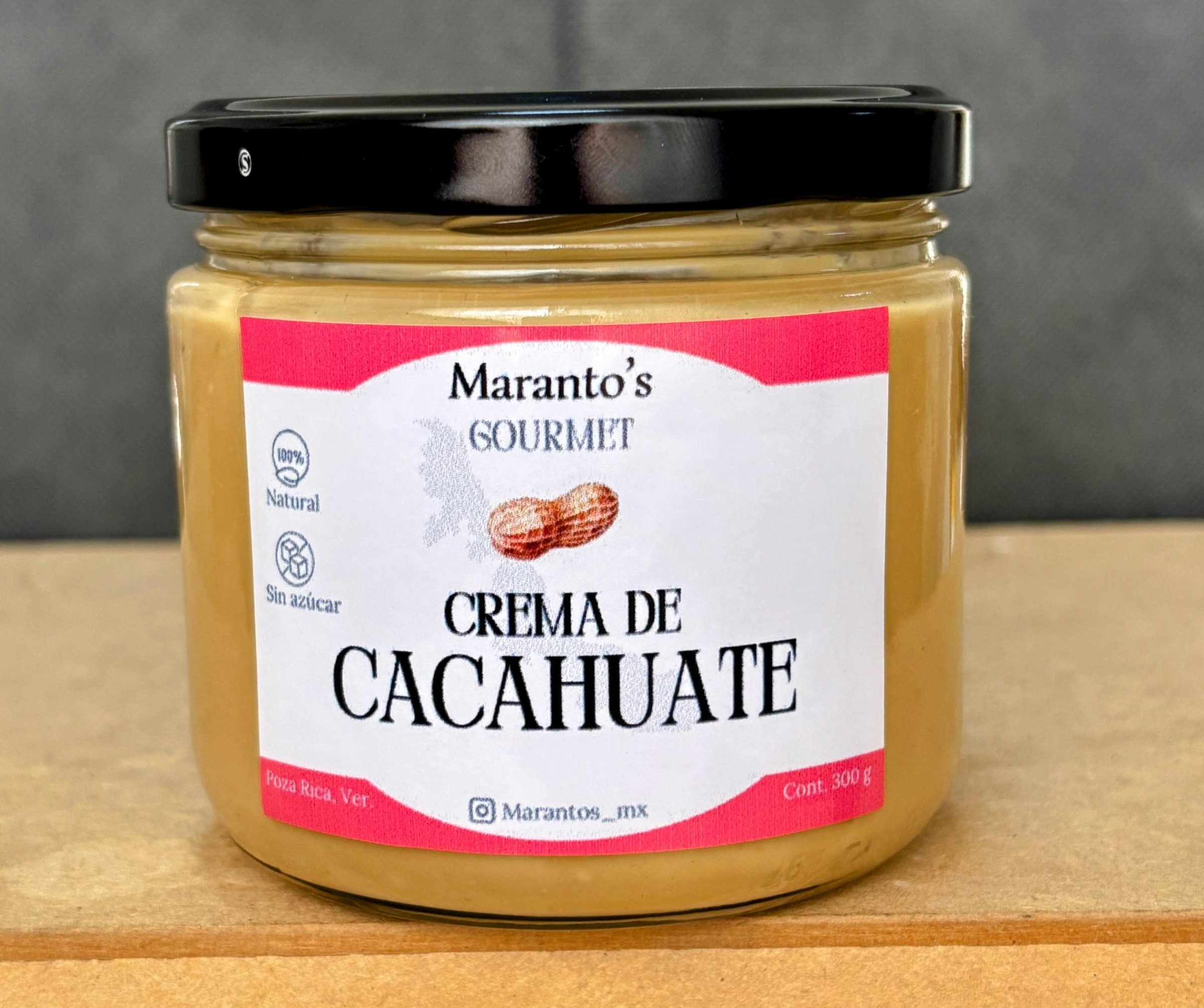 Crema de cacahuate 100 % natural Maranto's Gourmet 300 g