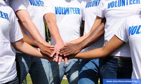 Volunteers at work