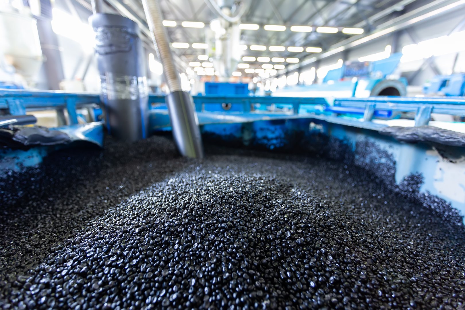 polymer for pipes, plastic close-up, raw material