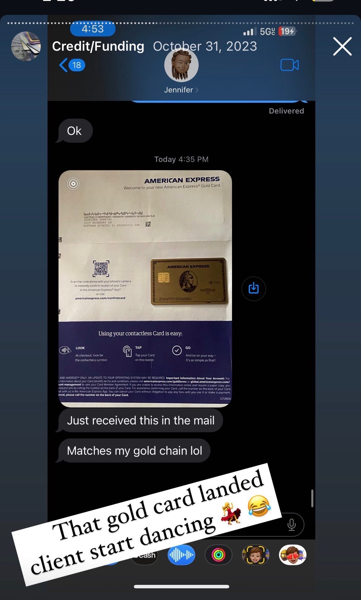 Real client credit transformation proof