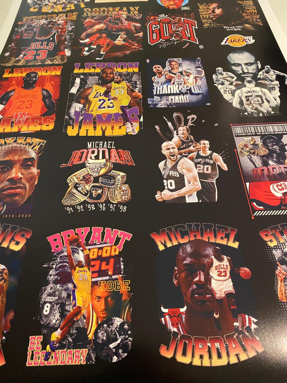 Placa vinilo mate NBA personalizada - diseño temático deportivo de alta calidad