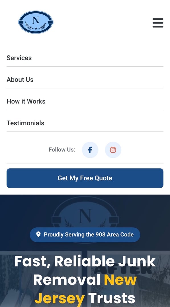 New Starz Junk Removal services page