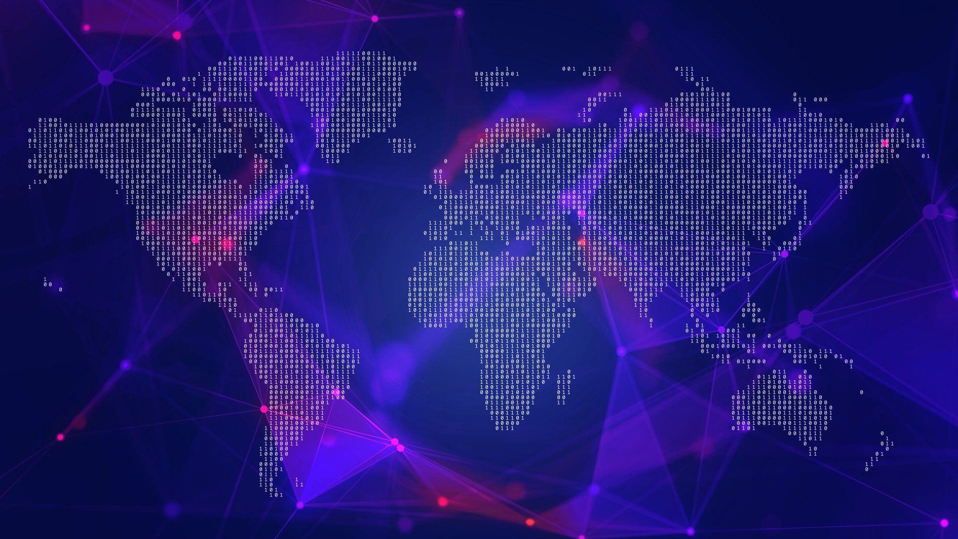 Global Network Connections Data Visualization of Worldwide Communications
