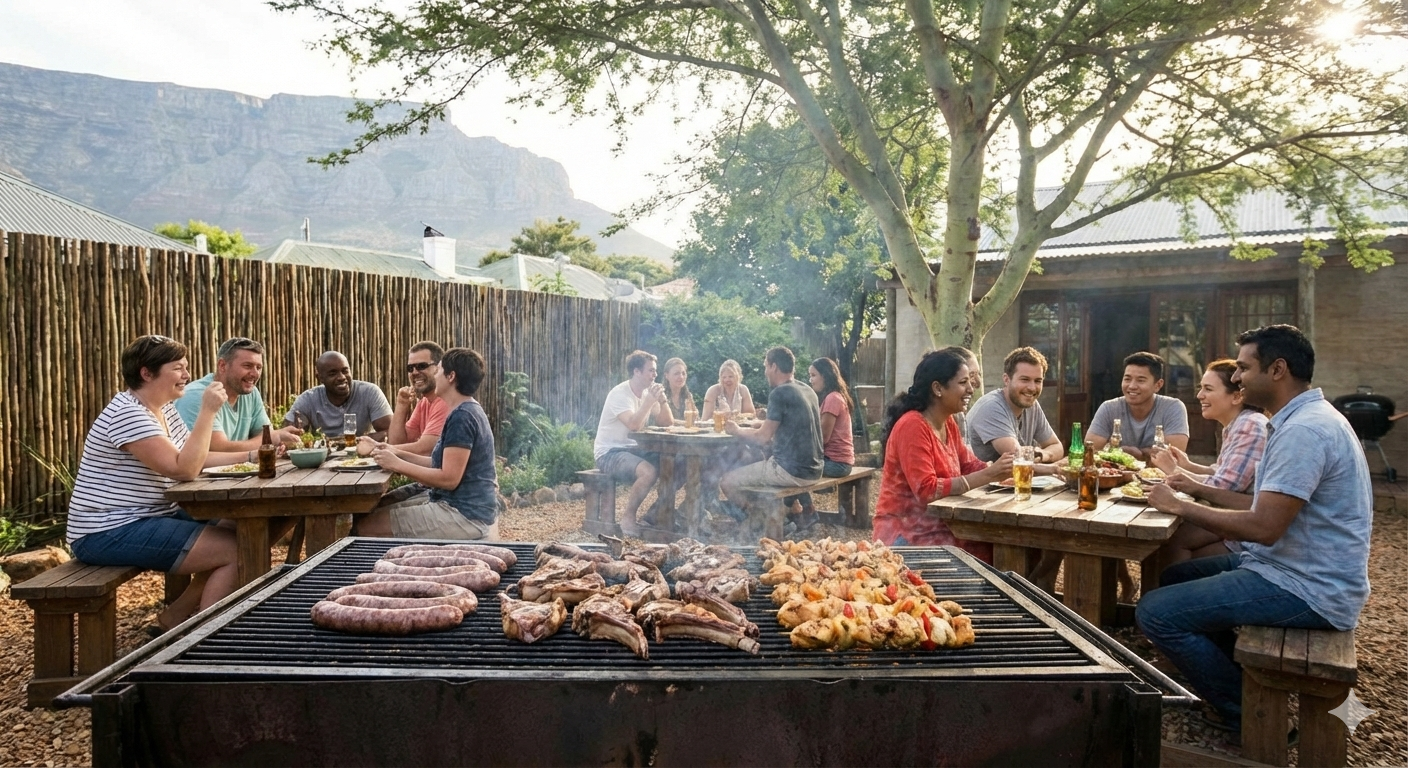 Braai barbecue scene