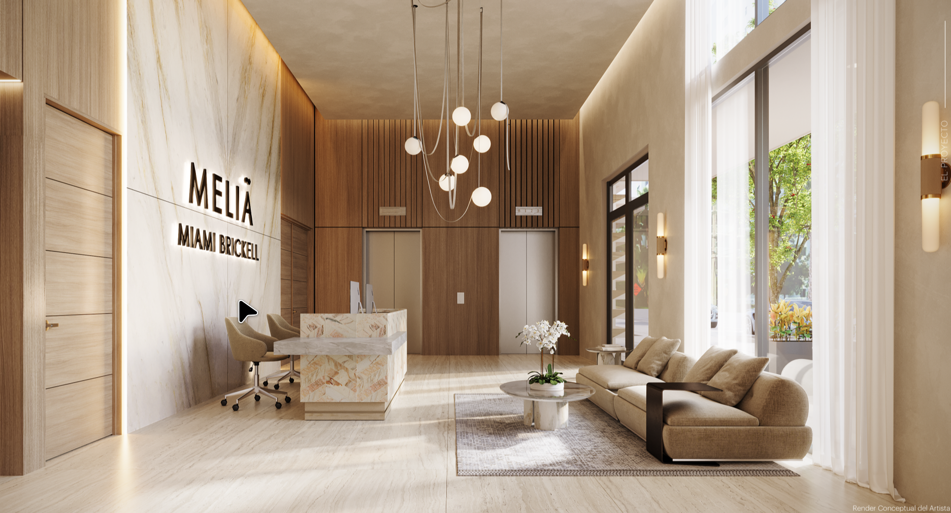 Meliá Residences Miami - Vista interior de lujo