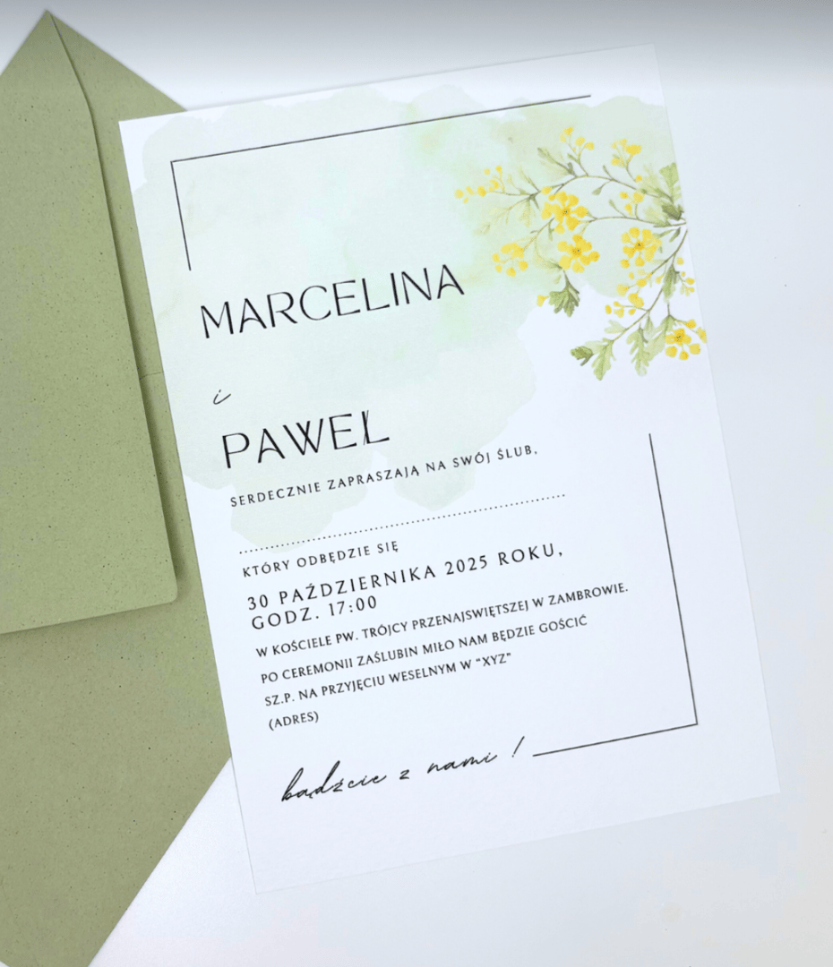Zaproszenie kwiatowe 10