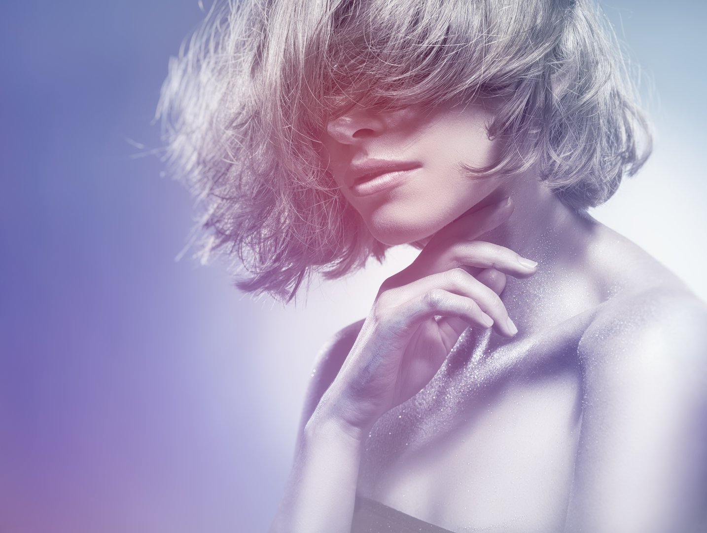 Portrait of a beautiful sexy woman with natural makeup. Glamour picture