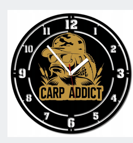 Zegar ścienny carp addict